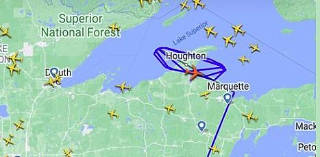 flight radar 24 doomsday plane over Michigan