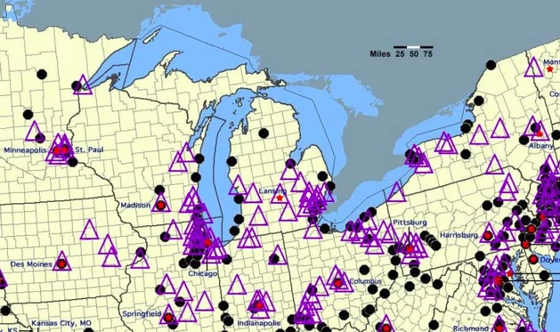 fema nuclear strike map